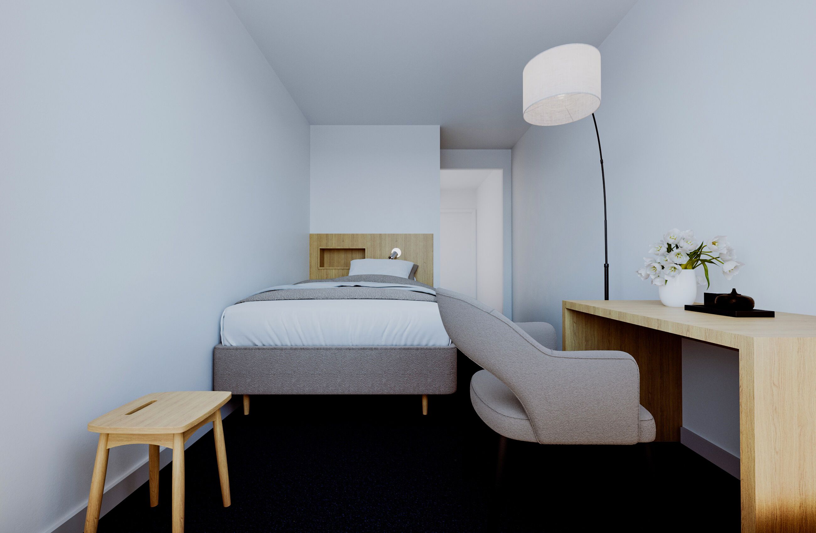 Small Queen Room | Hypo-allergenic bedding, down comforters, in-room safe, desk