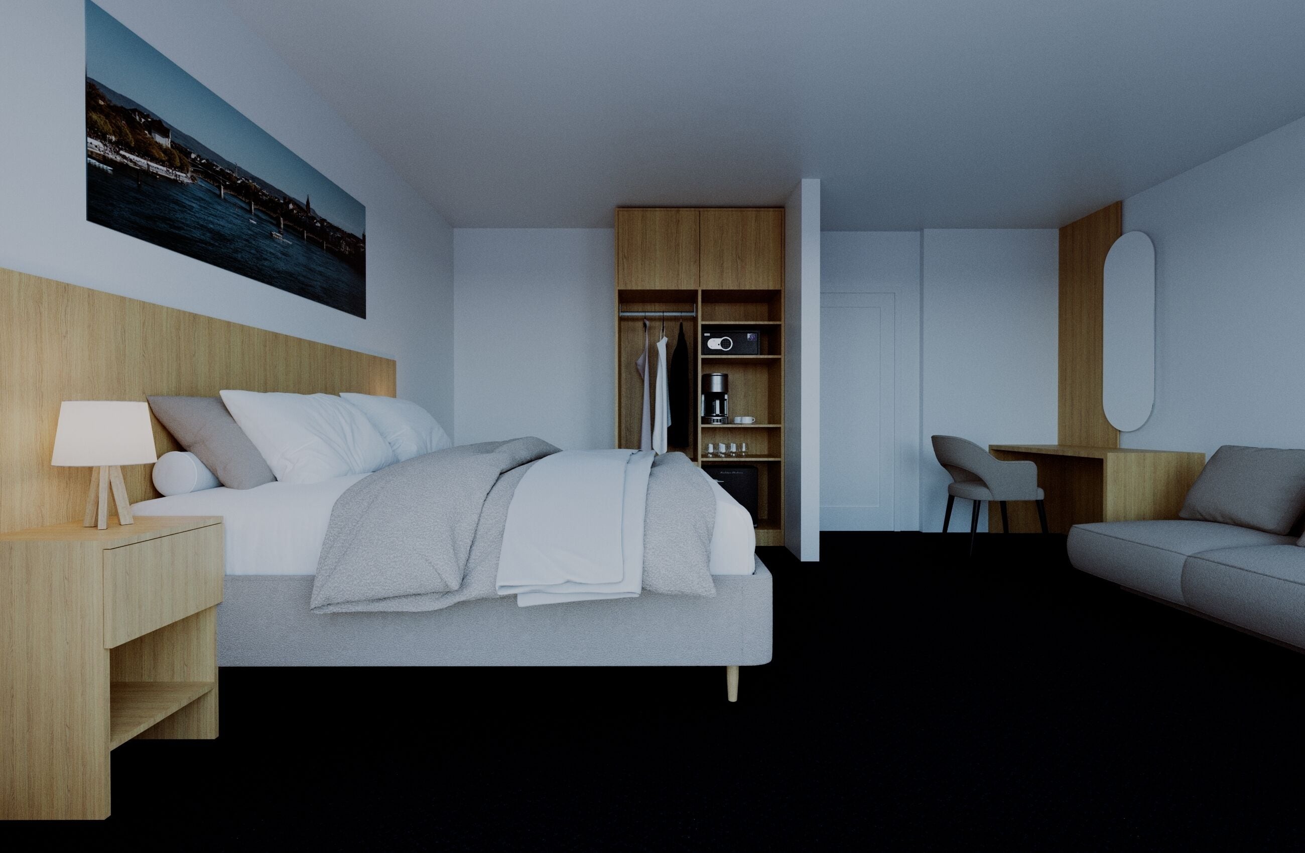 River Junior Suite | Hypo-allergenic bedding, down comforters, in-room safe, desk