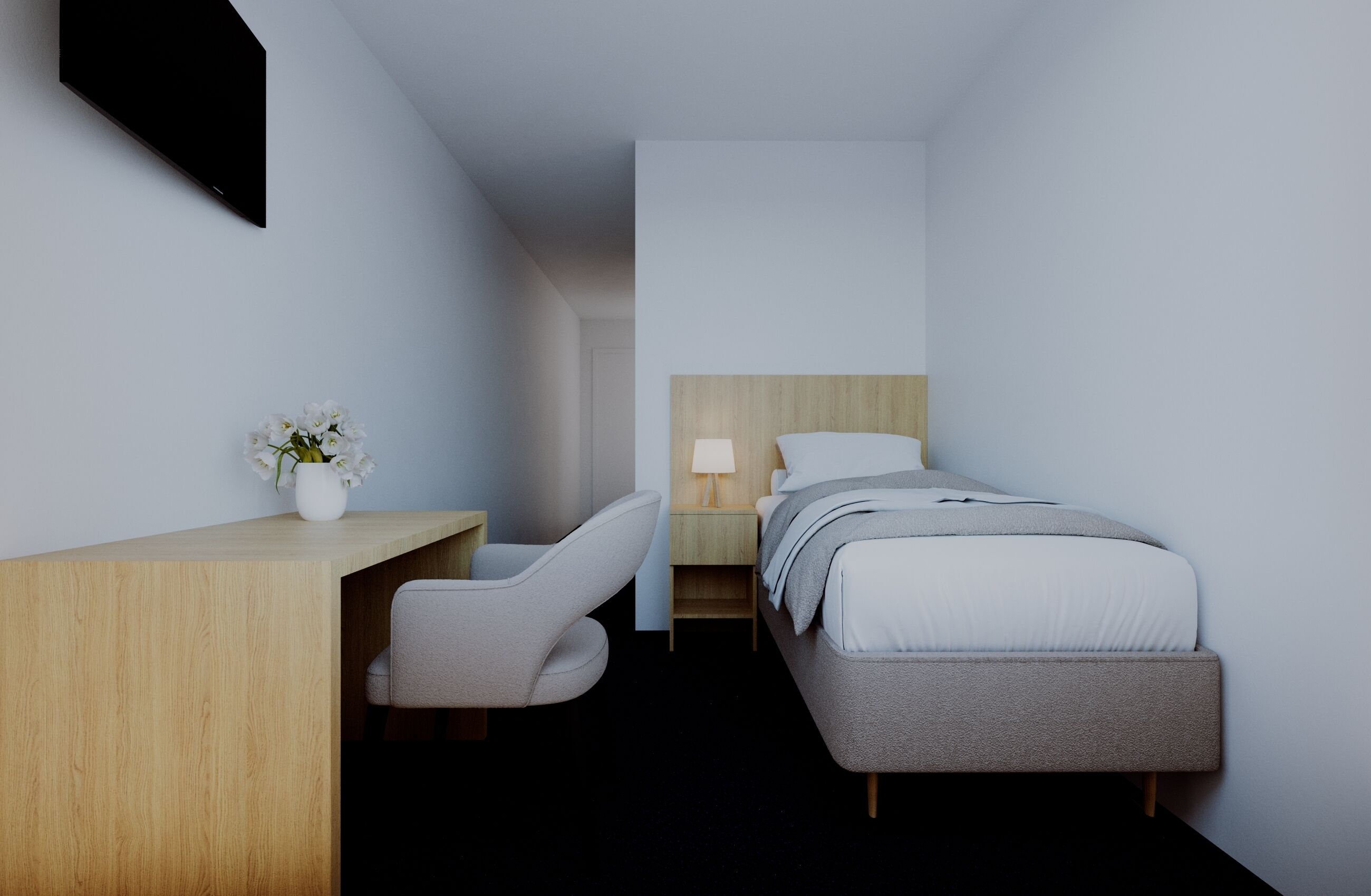 Small Single Room | Hypo-allergenic bedding, down comforters, in-room safe, desk