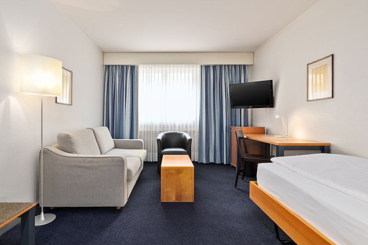 Single Room with Sofa Bed | 1 bedroom, down comforters, in-room safe, desk
