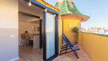 Superior Apartment, 1 Bedroom, City View, Tower | Terrace/patio