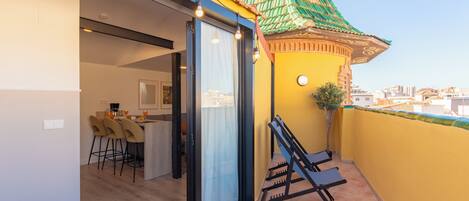 Superior Apartment, 1 Bedroom, City View, Tower | Terrace/patio