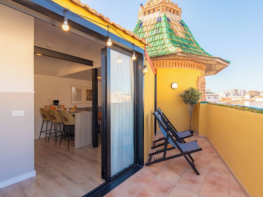 Superior Apartment, 1 Bedroom, City View, Tower | Terrace/patio