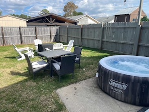 Outdoor dining - Cozy 1BR Getaway | Yard & Hot Tub! (Panama City Beach)