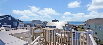 5BR/4BA House,2nd Row,Ocean/ICW Views,Rooftop Deck,Dog Friendly,Sleeps 13