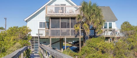 Welcome to Beachside Bungalow, a 4-bedroom coastal getaway on Folly Beach