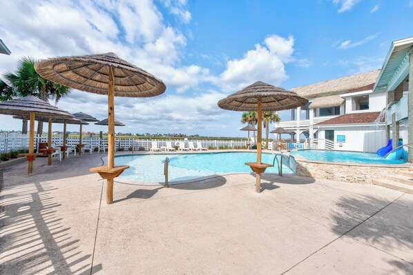A heated pool