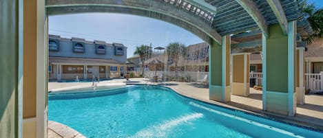 Una piscina riscaldata