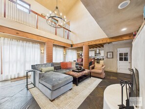 TV, fireplace - Meticulously Designed Home with Lavish Furnishings (Santa Fe)