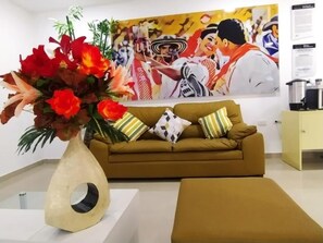 Sitteområde i lobbyen