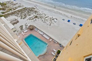 Outdoor pool, a heated pool - Stunning Sunsets-7th Floor Balcony Beachfront Escape-Clean & Renovated Condo (Indian Rocks Beach)