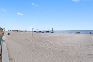Enjoy a game of beach volleyball on our sandy court.