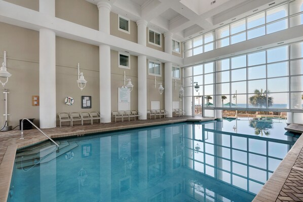 Indoor pool, a heated pool - Gulf Views-Short Walk 2 Beach-Resort Amenities (Miramar Beach)