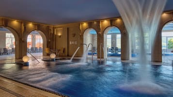 3 indoor pools, seasonal outdoor pool