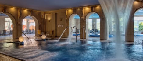 3 indoor pools, seasonal outdoor pool