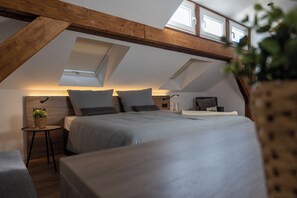 3 chambres, bureau, fer et planche à repasser, lit parapluie