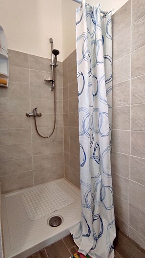 Regadera, secadora de cabello, bidet, toallas 