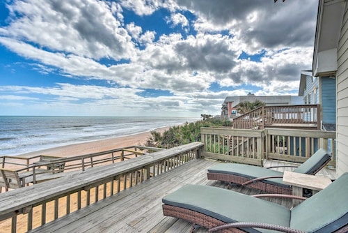 Beachfront Oasis w/ Game Room, Hot Tub & Ocean Views!