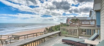 Beachfront Oasis w/ Game Room, Hot Tub & Ocean Views!