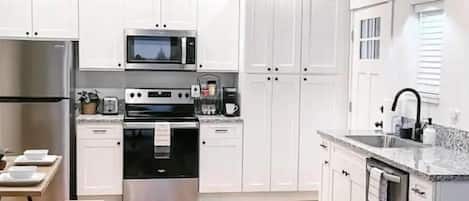 Microwave, oven, stovetop, dishwasher