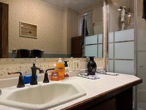 Shower, hair dryer, towels - Guest Suite @ OSU & Short North Arts District (Columbus)