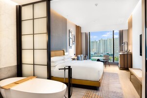 Premium Room, 1 King Bed, City View | Minibar, in-room safe, desk, laptop workspace
