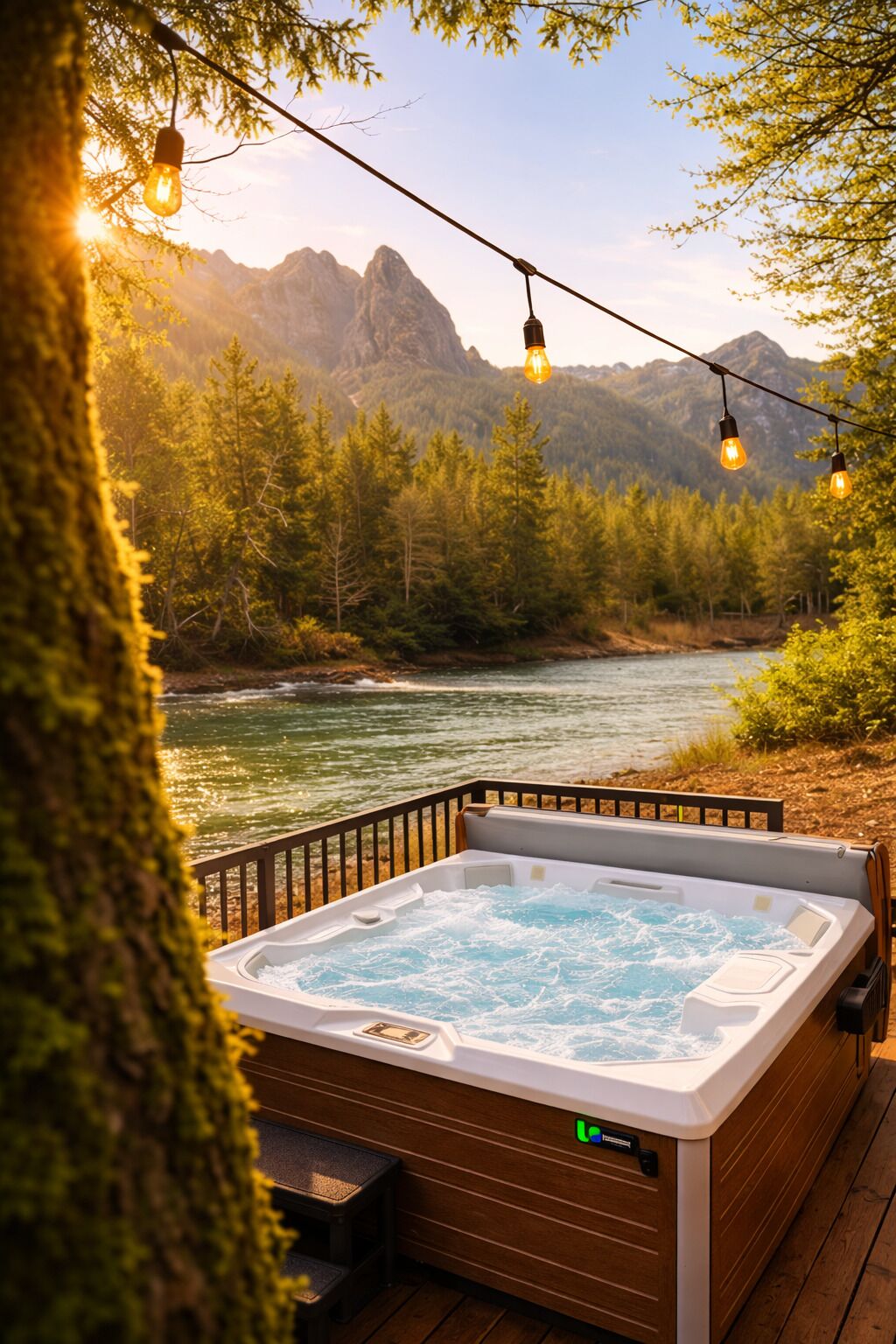 Outdoor spa tub