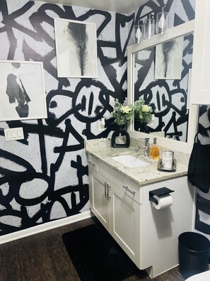 Hair dryer, towels, soap, shampoo - Surround yourself with style in this standout studio in Plano TX!  (Plano)