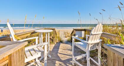 This is a 4 bedroom 2 and a half bath, pet friendly, oceanfront home