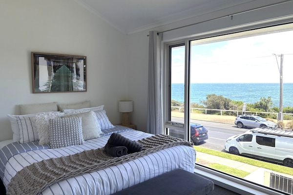 Enjoy stunning water views from the master suite. Room features King bed