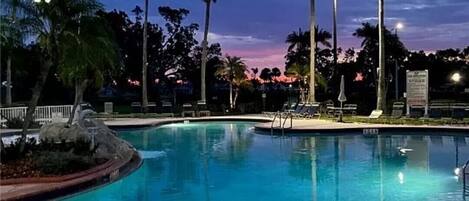 Outdoor pool, a heated pool