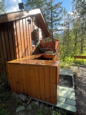 Property grounds - Glamping tent 1, remote with Glacier Park Mountain views. 5mins from Polebridge  (Polebridge)