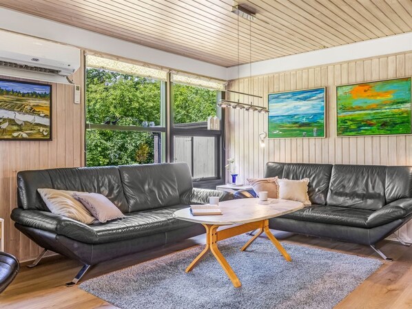 Televisión y chimenea 