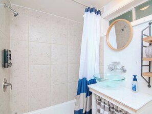 Hair dryer, soap, shampoo