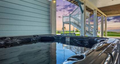 Luxury Beachfront I Hot Tub, Firepit, Elevator & EV Charger