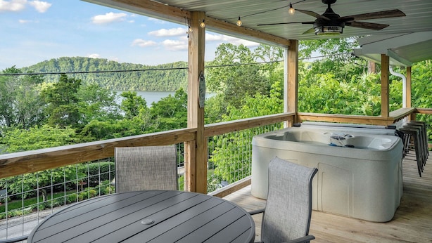 Outdoor dining - Swimspa | Rare Lake/Beach Access | Views (Baxter)