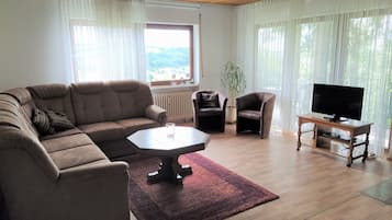 Fernseher, Kamin, DVD-Player, Tischtennisplatte