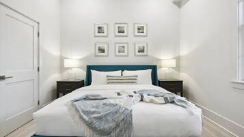 1 bedroom, desk, iron/ironing board, travel crib