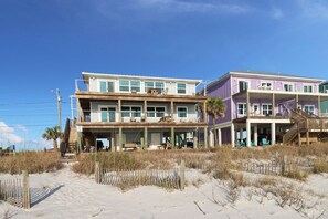 Exterior - Holiday House B: Spacious Beachfront Deck w/Dining (Mexico Beach)