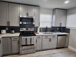 Microwave, stovetop, dishwasher