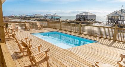 Newly Constructed Gulf View Beach House with Private Heated Pool