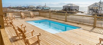 Newly Constructed Gulf View Beach House with Private Heated Pool