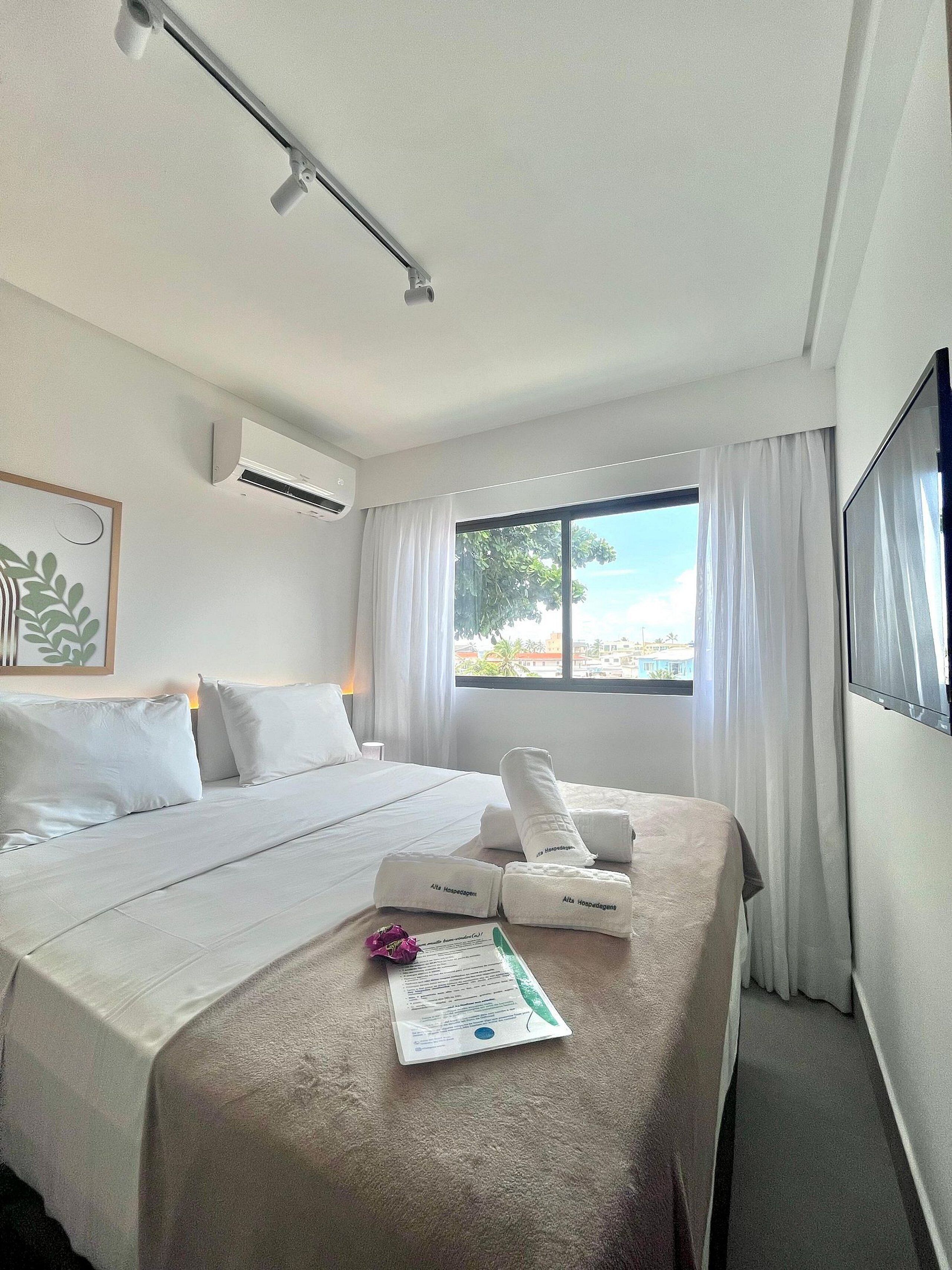 Apartamento | 1 quarto, escrivaninha, espaço de trabalho para notebook