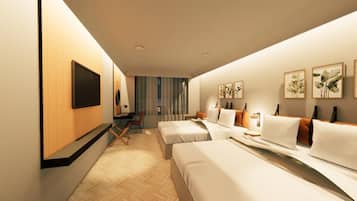 Sábanas de algodón egipcio, ropa de cama de alta calidad y minibar