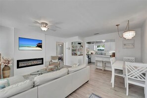 Smart TV, lareira, pebolim