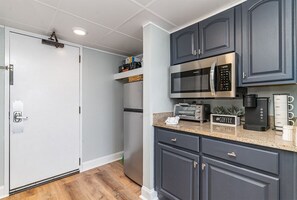 Fridge, microwave, coffee/tea maker, toaster - Oceanfront | Studio Retreat | Sleeps 4 (Myrtle Beach)