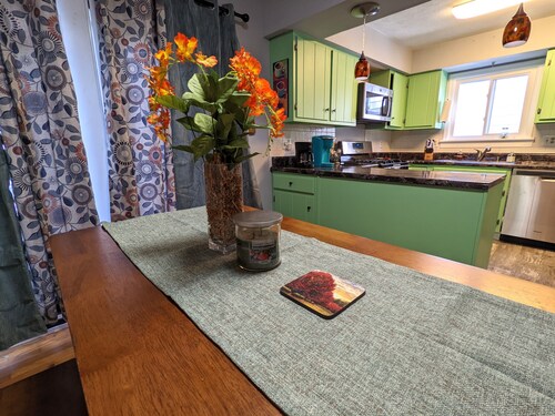 2b1b fenced backyard with deck, outdoor space near hospitals