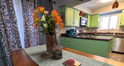 2b1b fenced backyard with deck, outdoor space near hospitals