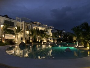 Pool - New Luxury Condo: Private Beach Club with Breathtaking Ocean View in Dominicus (Dominicus)