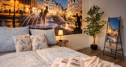 Luxus City Apartment Sauna Balkon Küche Zentral